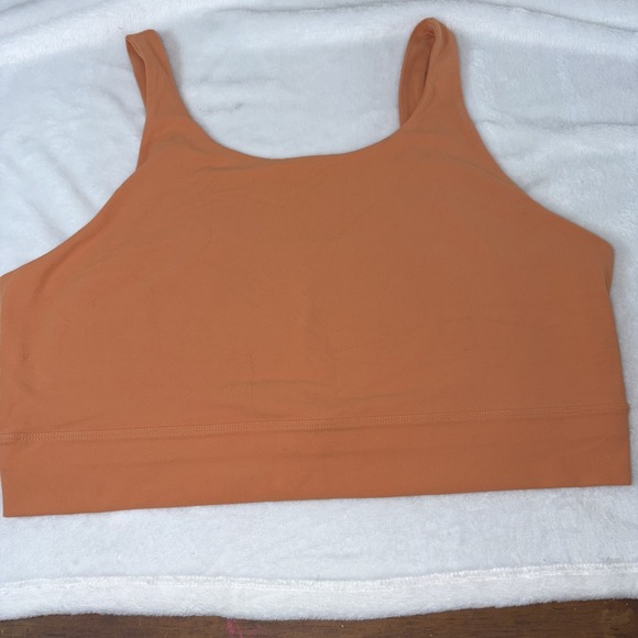 Nike Yoga Alate All U Infinalon Sports Bra Burnt Sunrise XXL Light Support Chic - Picture 5 of 8